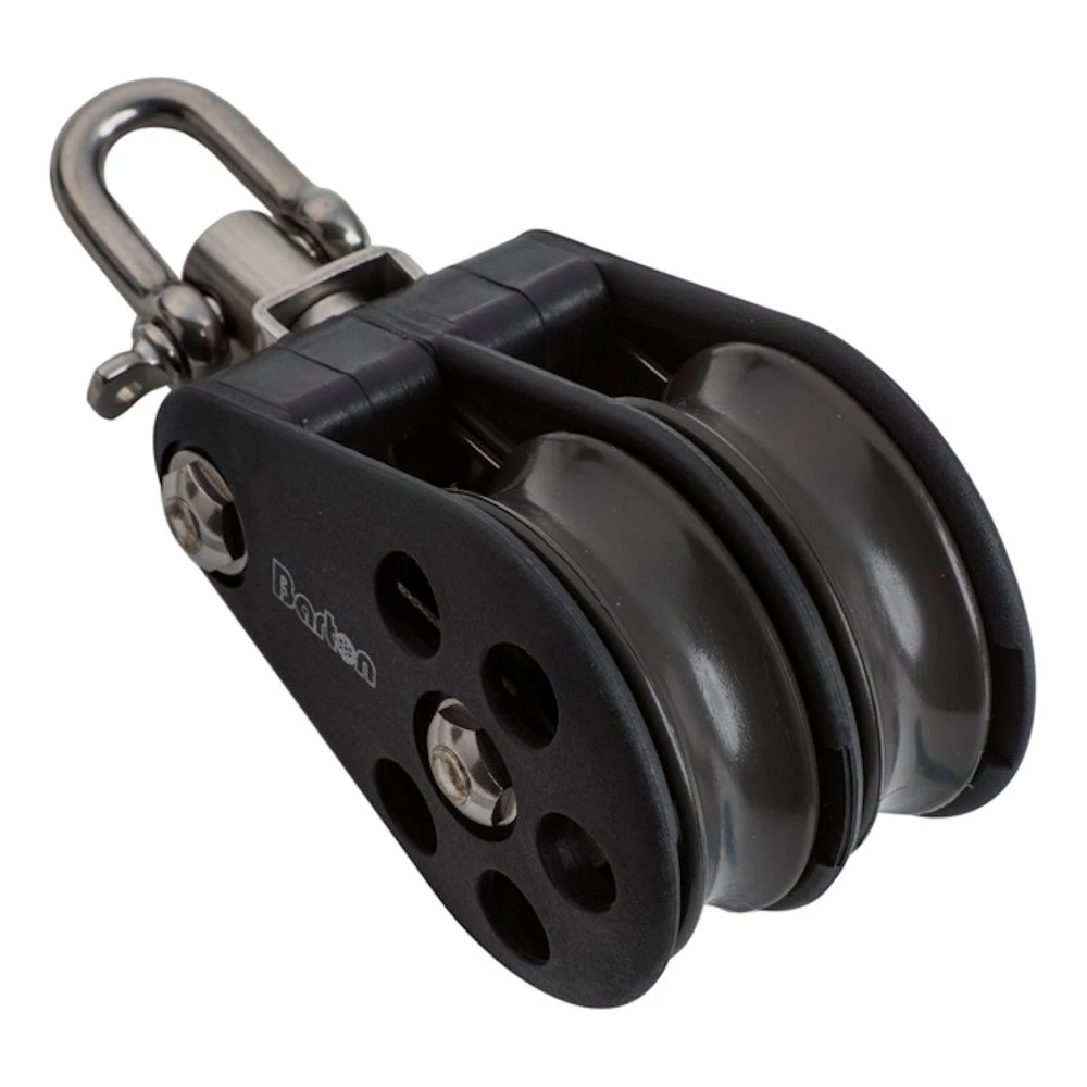 Image 1: Barton Size 5 54mm Plain Bearing Pulley Block Double Block & Swivel