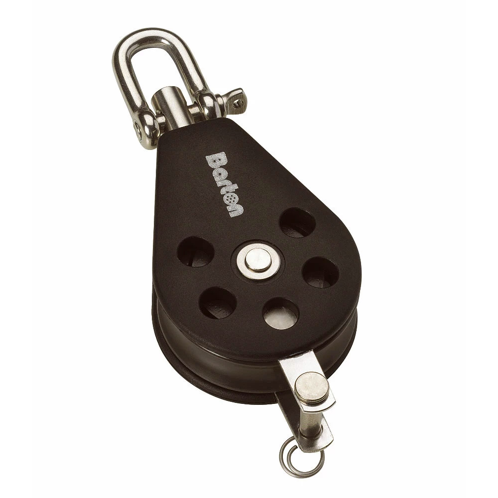 Image 1: Barton Size 2 35mm Plain Bearing Pulley Block Single Swivel & Becket