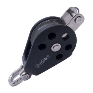 Image 1: Barton Size 3 45mm Plain Bearing Pulley Block Single Swivel & Becket