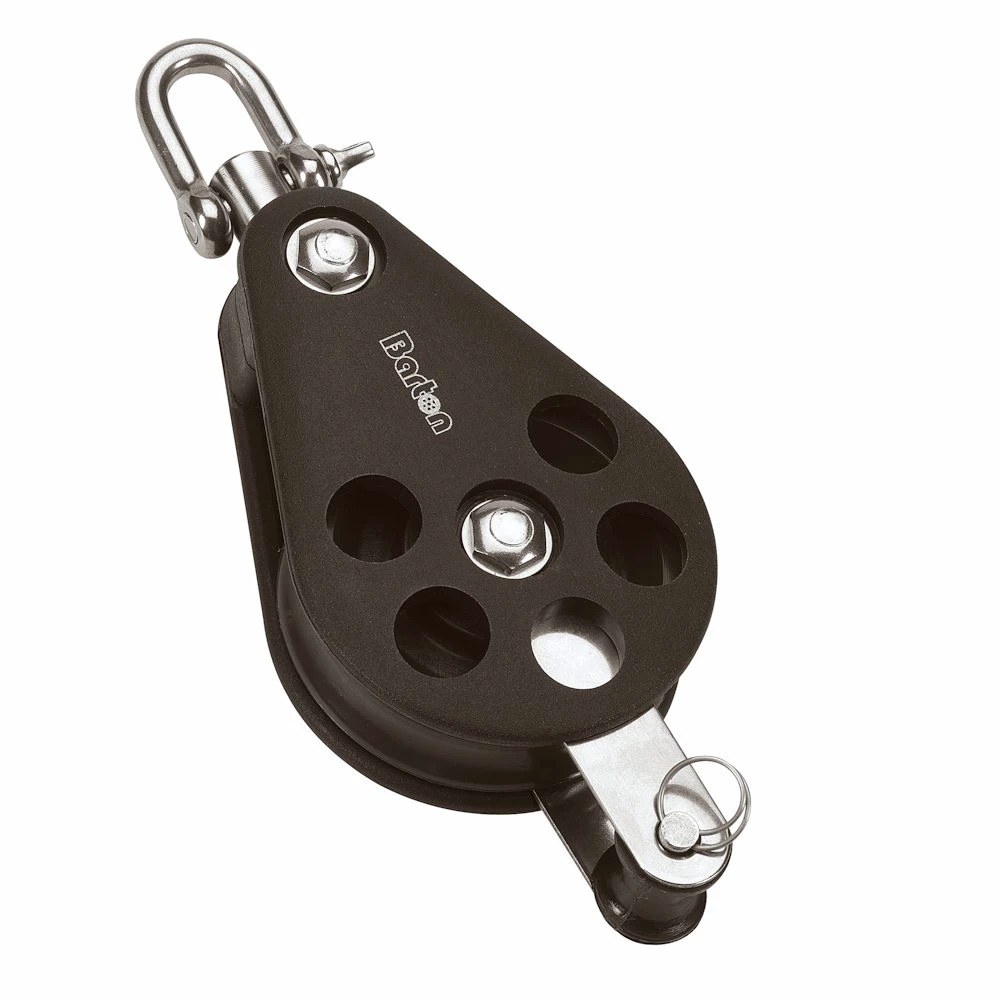 Image 1: Barton Size 5 54mm Plain Bearing Pulley Block Single Swivel & Becket