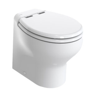 Image 1: Thetford Silence Plus 2G w/Wood Polyester Soft Close Seat & Standard Solenoid - High, White - 12V