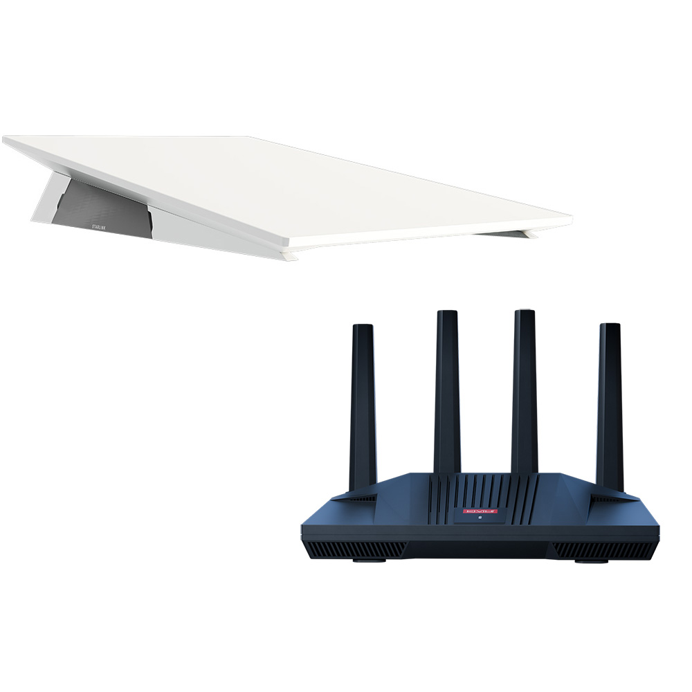 Image 1: KVH Starlink Performance Gen 3 Kit w/Wedge Mount & CommBox Edge Core Communications Gateway & Wi-Fi Router