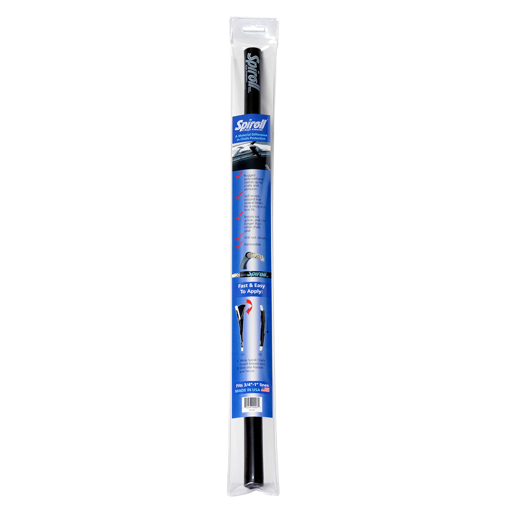 Image 1: Spiroll Chafe Guard Black f/Lines up to 3/4"-1" Diameter