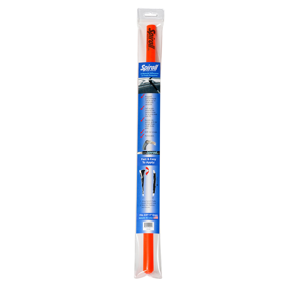 Image 1: Spiroll Chafe Guard Orange for Lines up to 3/4"-1" Diameter
