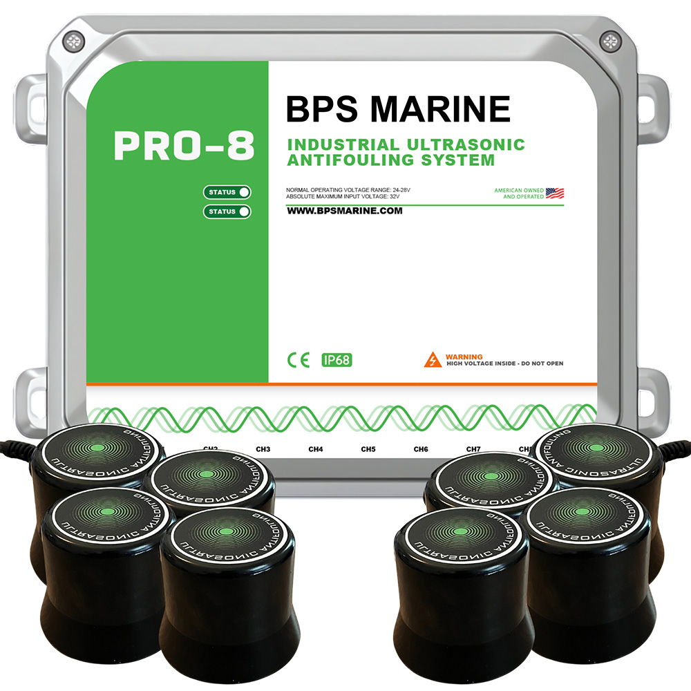 Image 1: BPS Marine PRO-8 8-Transducer Ultrasonic Antifouling System - 24VDC
