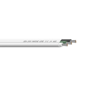 Image 1: Sea-Dog 14/3 AWG Flat Triplex Wire - White/Green/Black - 100'