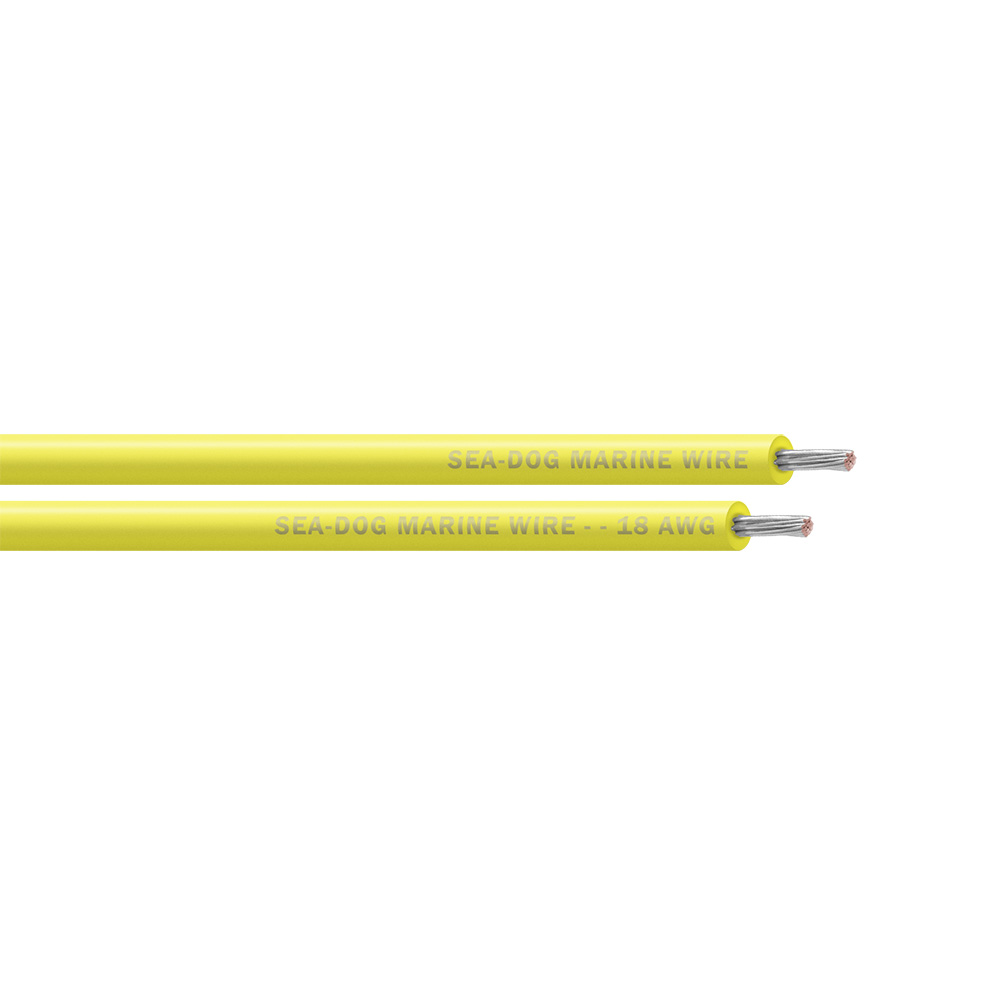 Image 1: Sea-Dog 18 AWG Yellow Primary Wire - 100'