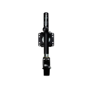 Image 1: Powerwinch Select Series Jack - 1000lb, Weld-On, Single Wheel, Carbon Black