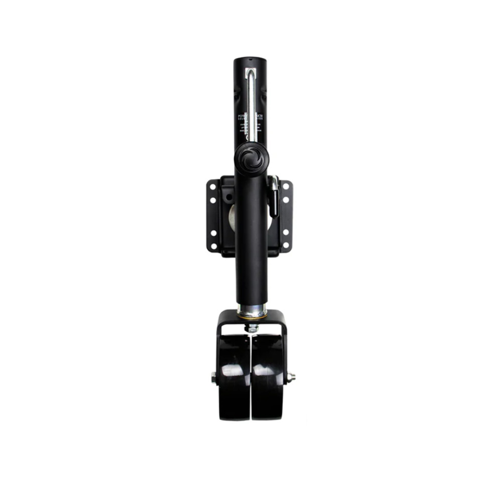 Image 1: Powerwinch Select Series Jack - 1500lb, Weld-On, Double Wheel, Carbon Black