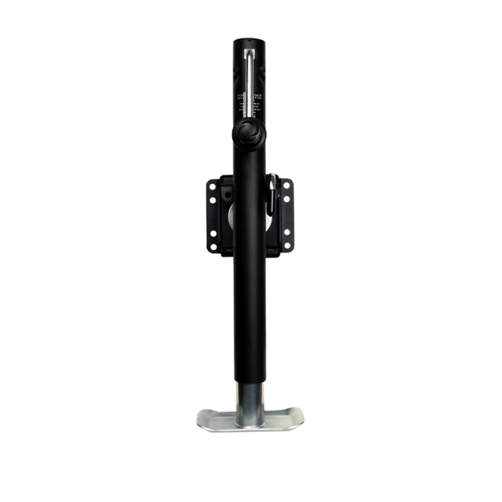 Image 1: Powerwinch Select Series Jack - 2500lb, Bolt-On, Flat Plate, Carbon Black