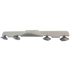 Image 1: Deep Blue Marine 18" Acrylic Lure Rack - Suction Cup Mount - White