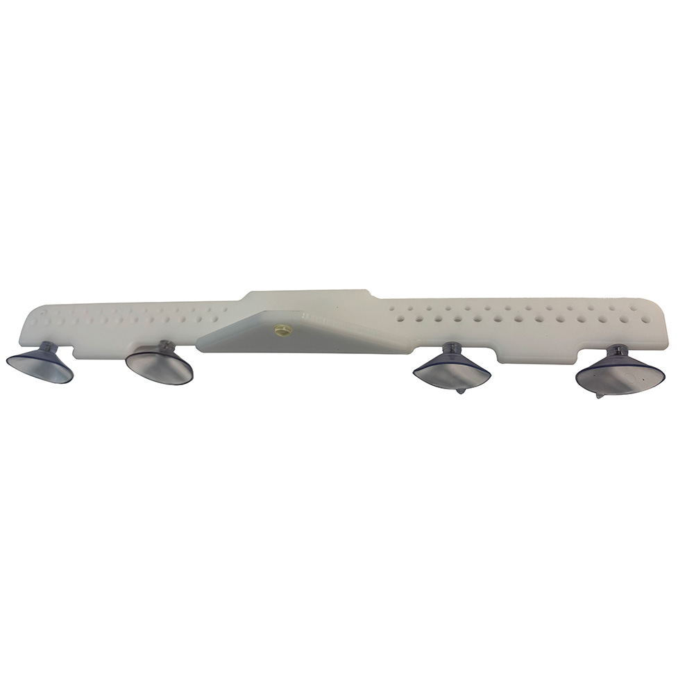 Image 1: Deep Blue Marine 18" Acrylic Lure Rack - Suction Cup Mount - White