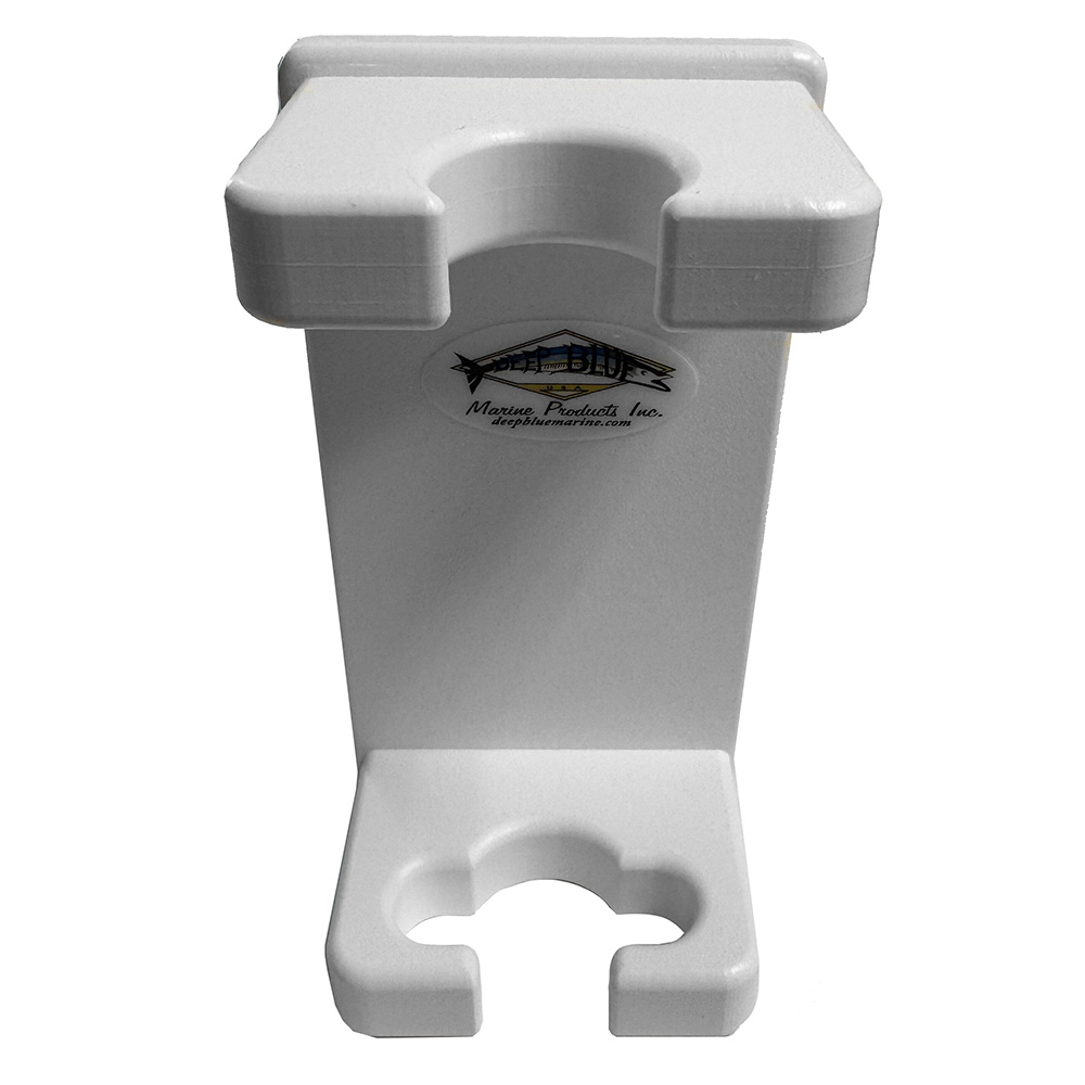 Image 1: Deep Blue Marine Boga Grip Holder - Suction Mount or Screw Mount - White