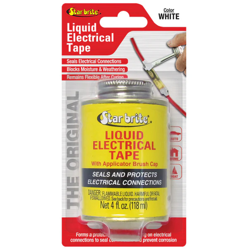Image 1: Star brite Liquid Electrical Tape - White - 4 oz