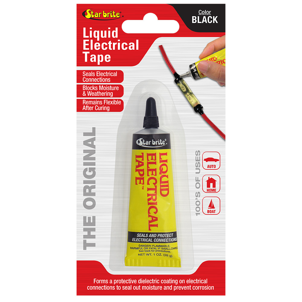 Image 1: Star brite Liquid Electrical Tape - Black - 1 oz