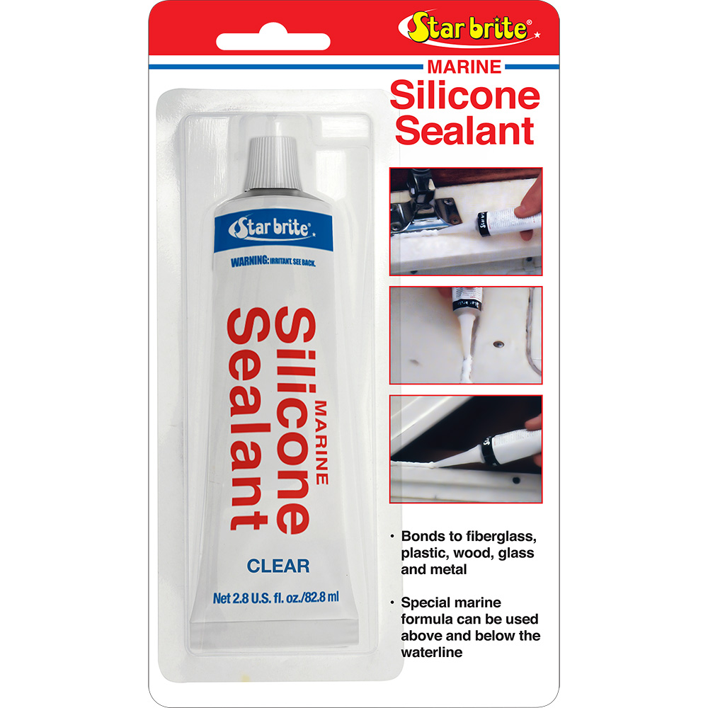 Image 1: Star brite Marine Silicone Sealant - Clear - 2.8 oz