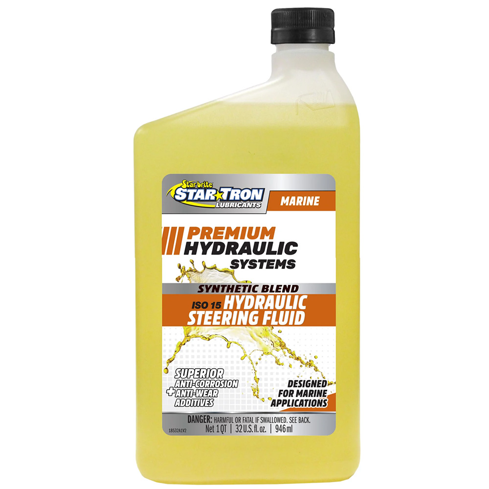 Image 1: Star brite Hydraulic Steering Fluid - ISO 15 Marine Synthetic Blend - 32 oz