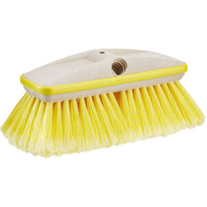 Image 1: Star brite Deluxe Yellow Soft Wash 8" Brush Head w/Bumper - Dual Connections