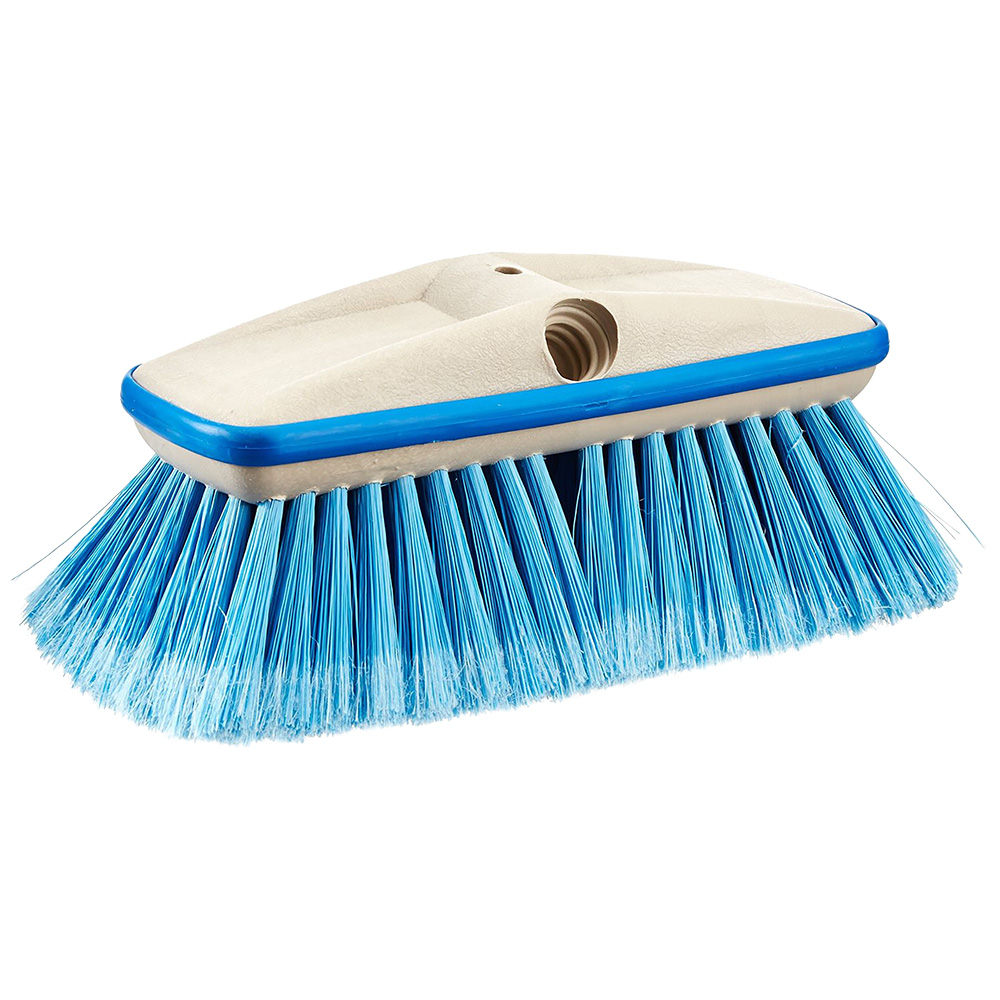 Image 1: Star brite Deluxe Medium Blue Wash 8" Brush Head w/Bumper - Dual Connections