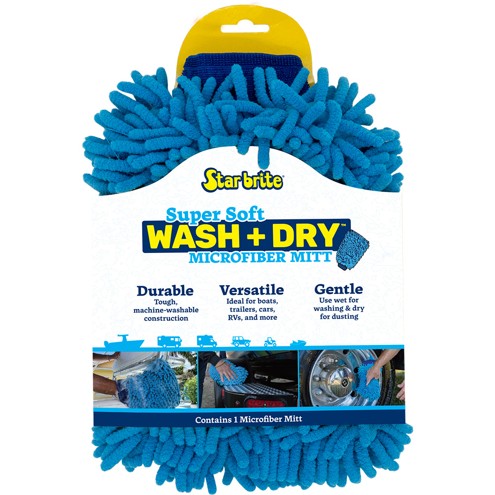 Image 1: Star brite Machine Washable Microfiber Reggae Mitt