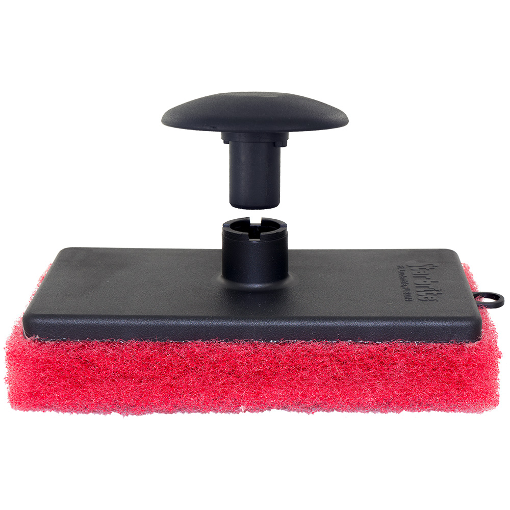 Image 1: Star brite All-Purpose Medium (Red) Scrubber Pad - Ergonomic Handle