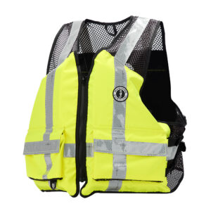 Image 1: Mustang Industrial Mesh Vest - Hi-Vis Fluorescent Yellow Green - XXL/3XXL