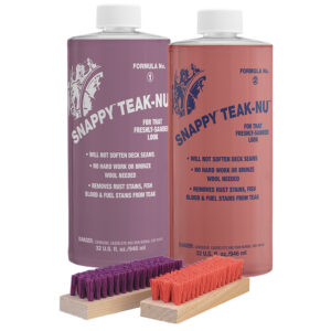 Image 1: Snappy Teak-Nu Kit - 32 oz w/Formula No. 1 - 32 oz, Formula No. 2 - 32 oz, & Bristle Brush