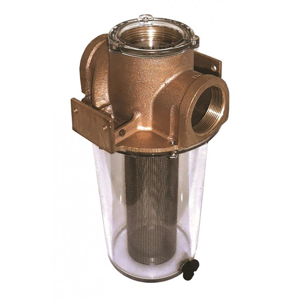 Image 1: GROCO ARG-755 Series 3/4" Raw Water Strainer Stainless Steel Basket