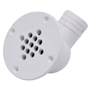 Image 1: T-M Marine 90-Degree Cockpit Scupper Drain - White