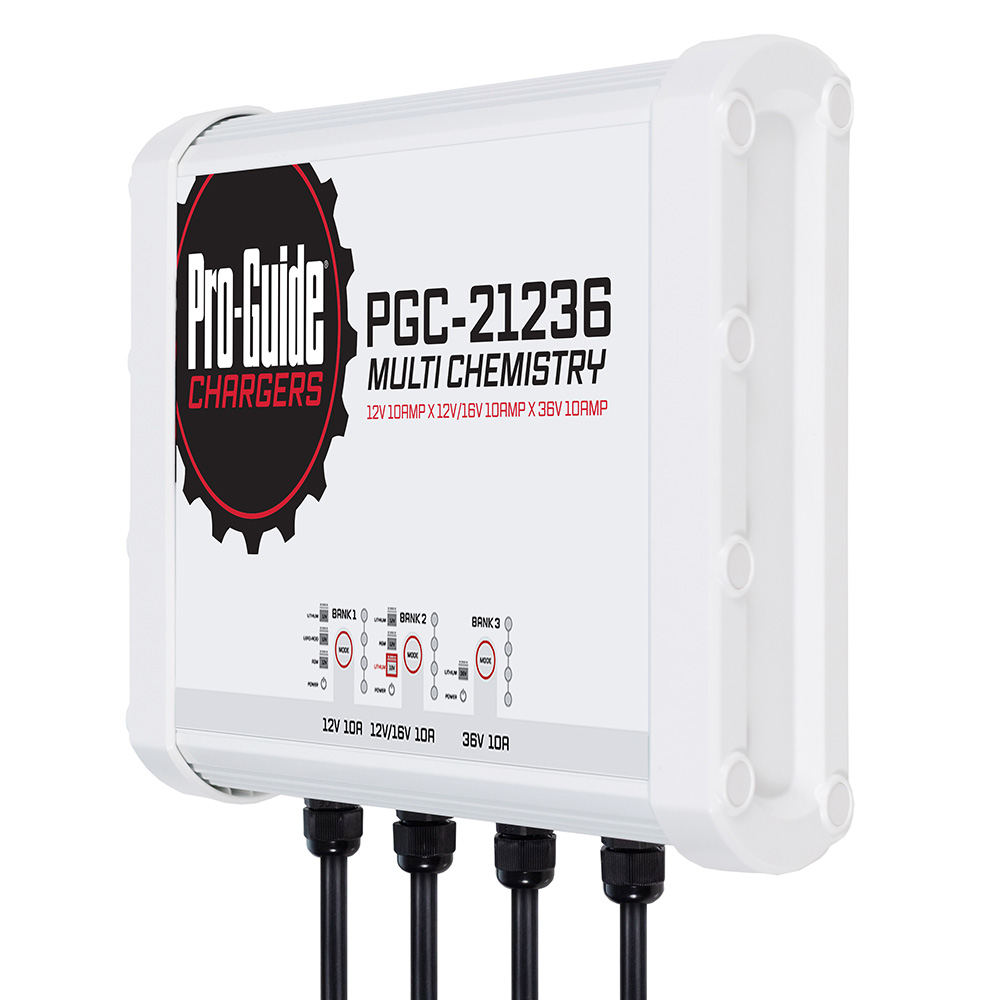 Image 2: Pro-Guide 3 Bank On-Board Battery Charger - (1) 12V / (1) 12/16V / (1) 36V - 30-Amp