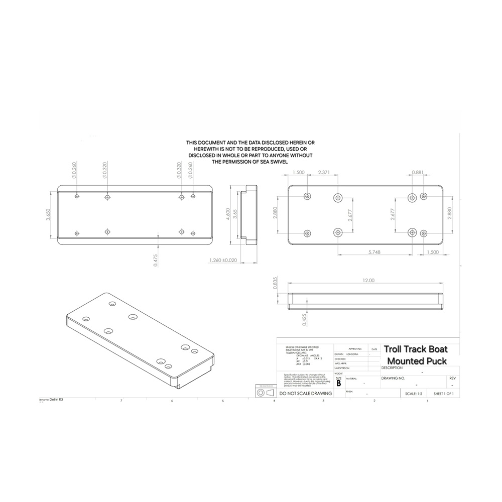 Image 6: Sea Swivel Troll Track Trolling Motor Mount