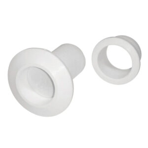 Image 1: T-H Marine Recessed Flapper Scupper Drains - White
