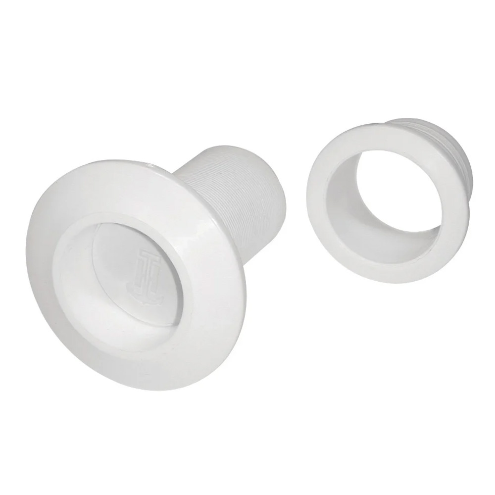 Image 1: T-H Marine Recessed Flapper Scupper Drains - White