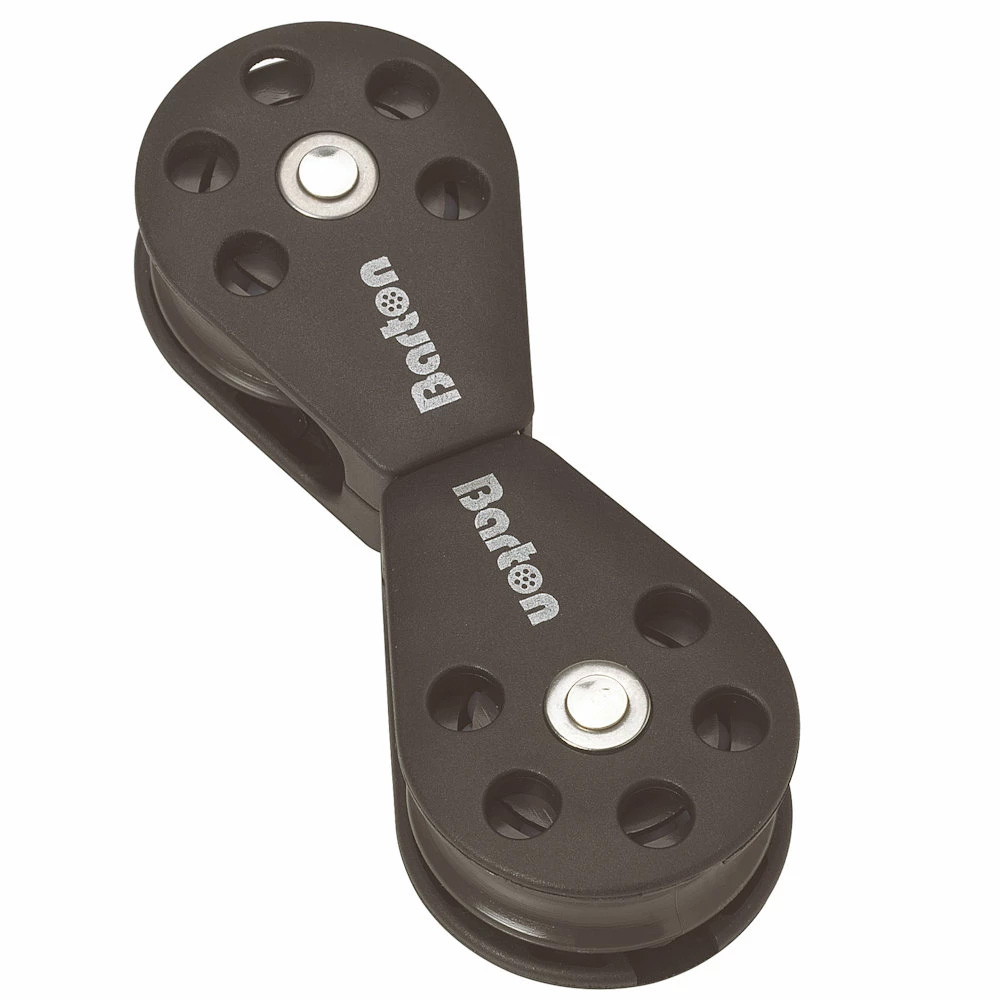 Image 1: Barton Plain Bearing Pulley Block Back to Back Swivel Block - Size 1, 30mm