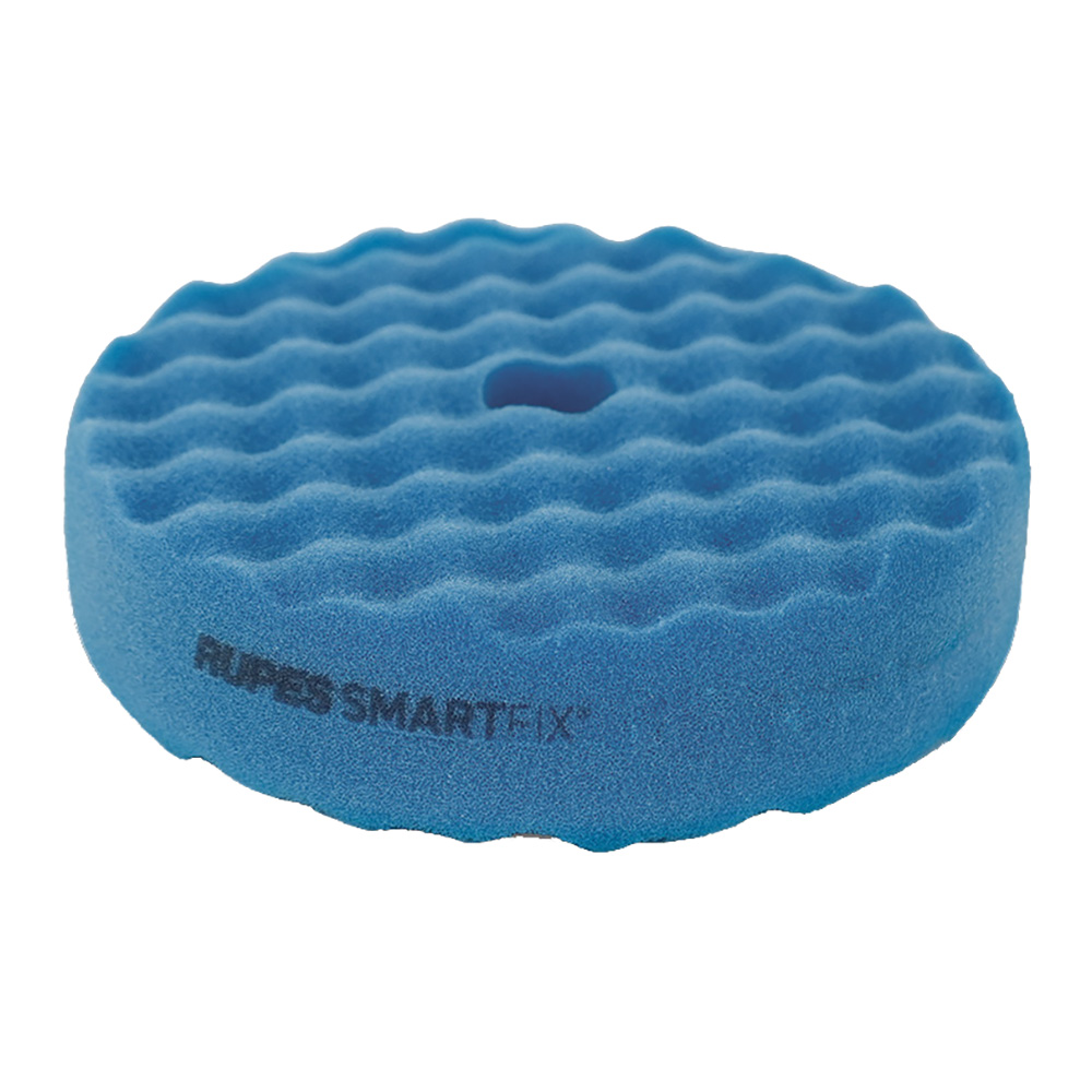 Image 1: RUPES SMARTFIX&reg; Double-Sided Coarse Foam Pad - 180mm - Blue