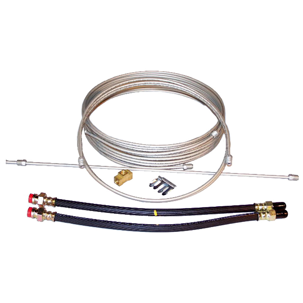Image 1: Load Rite Steel Brake Line Kit - Single Axle