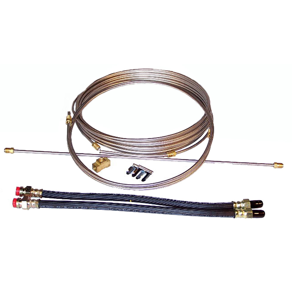 Image 1: Load Rite Stainless Steel Brake Line Kit - Single Axle