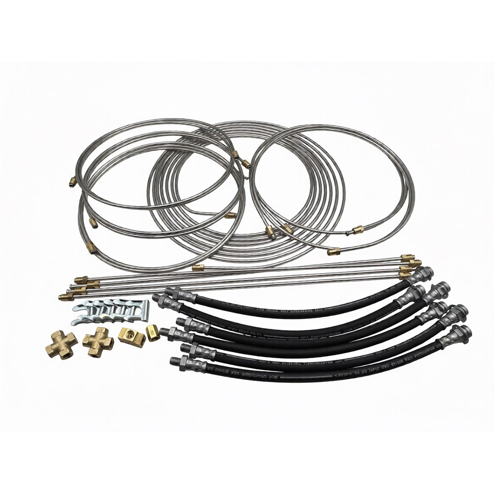 Image 1: Load Rite Stainless Steel Break Lines Tri Axle Kit