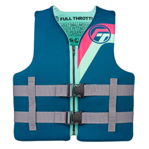 Image 1: Full Throttle Adult Rapid-Dry Life Jacket - S/M - Aqua