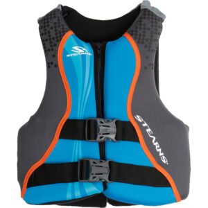 Image 1: Stearns Youth Hydroprene Life Vest - Type III - Blue/Grey - 50-90lbs