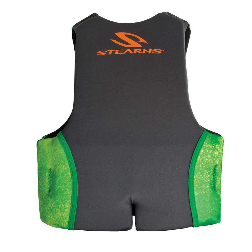 Image 2: Stearns Youth Hydroprene Life Vest - Type III - Green - 50-90lbs