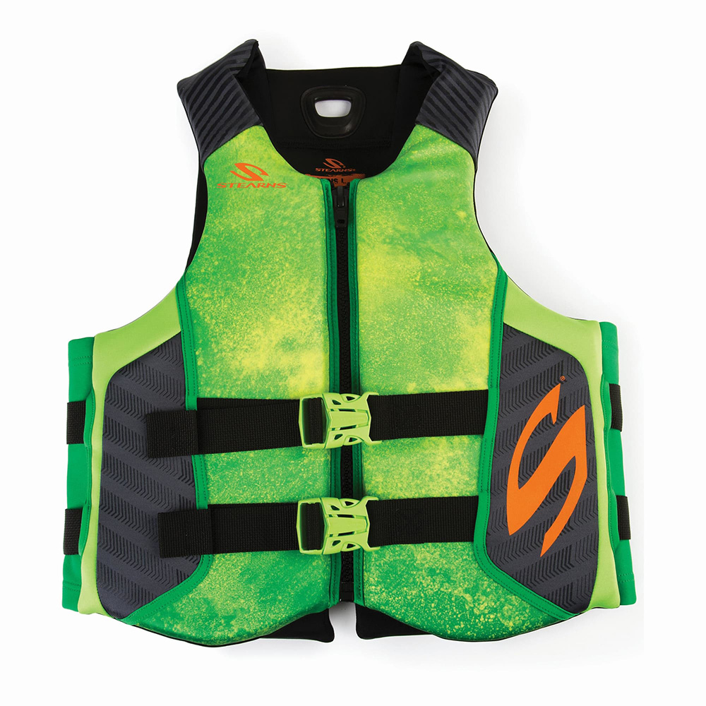 Image 1: Stearns Adult Hydroprene Life Vest - Green - Medium