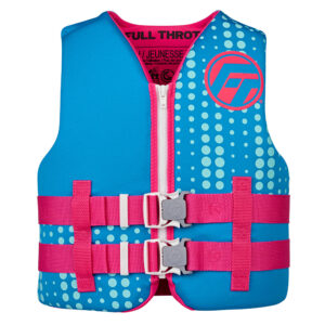 Image 1: Full Throttle Youth Rapid-Dry Life Jacket - Aqua