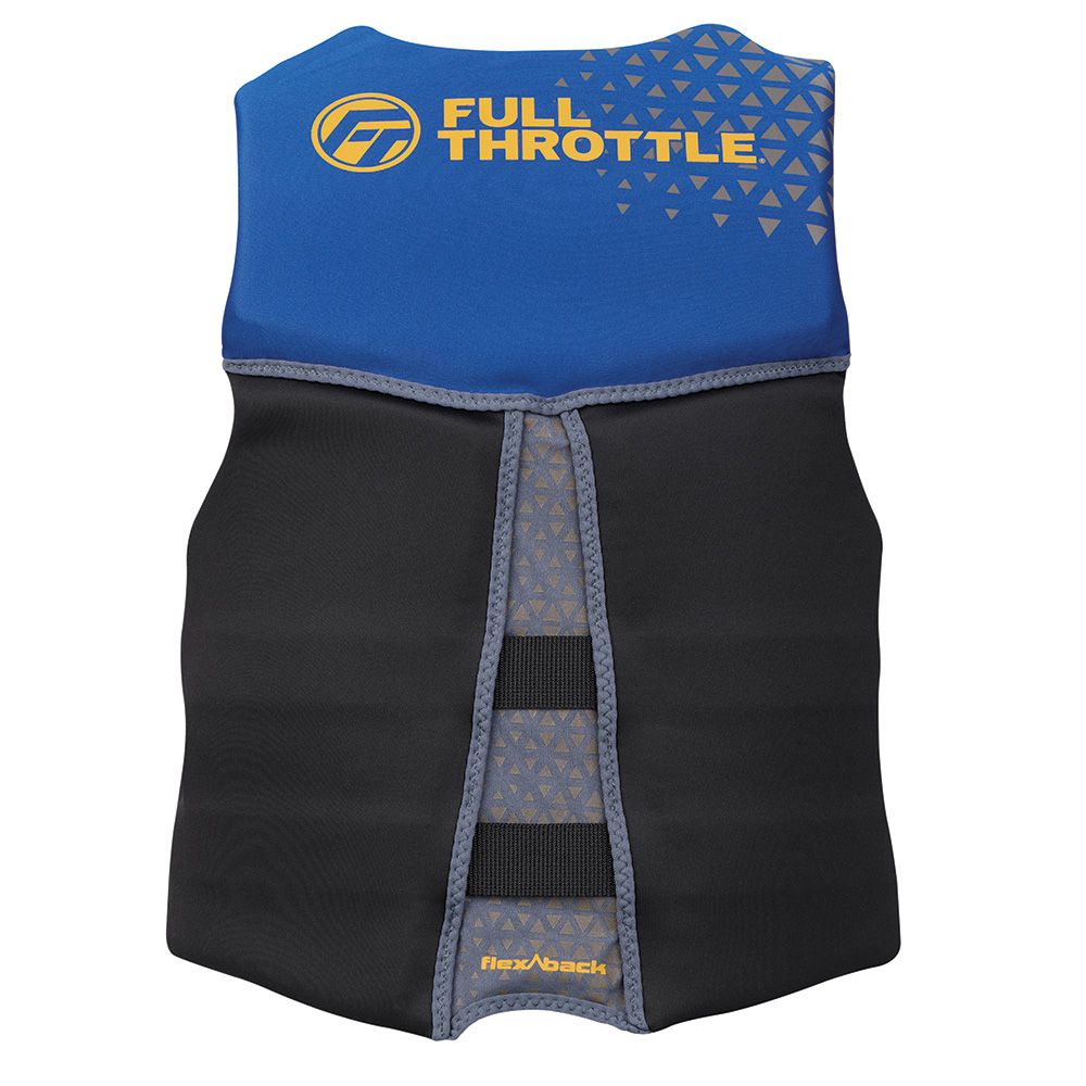 Image 2: Full Throttle Men's Rapid-Dry Flex-Back Life Jacket - XL - Blue/Black