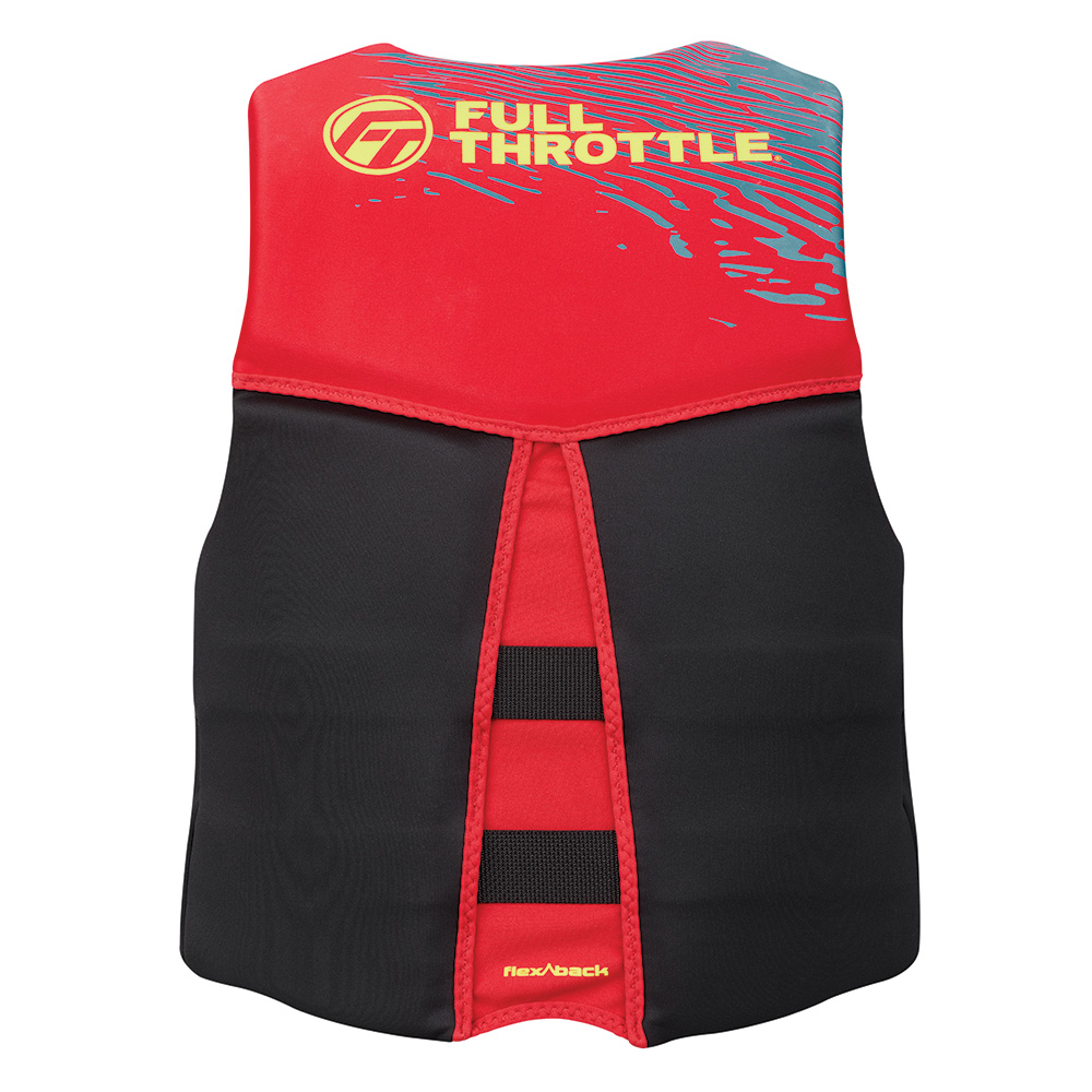 Image 2: Full Throttle Men's Rapid-Dry Flex-Back Life Jacket - L - Red/Black