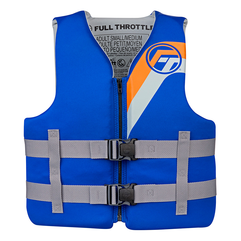 Image 1: Full Throttle Adult Rapid-Dry Life Jacket - S/M - Blue