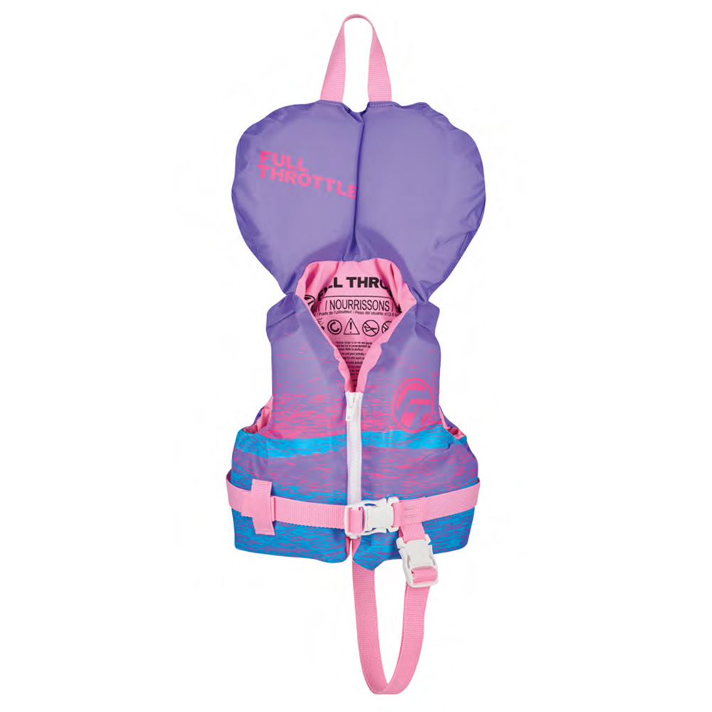 Image 1: Full Throttle Nylon Life Jacket - Infant - Purple/Pink