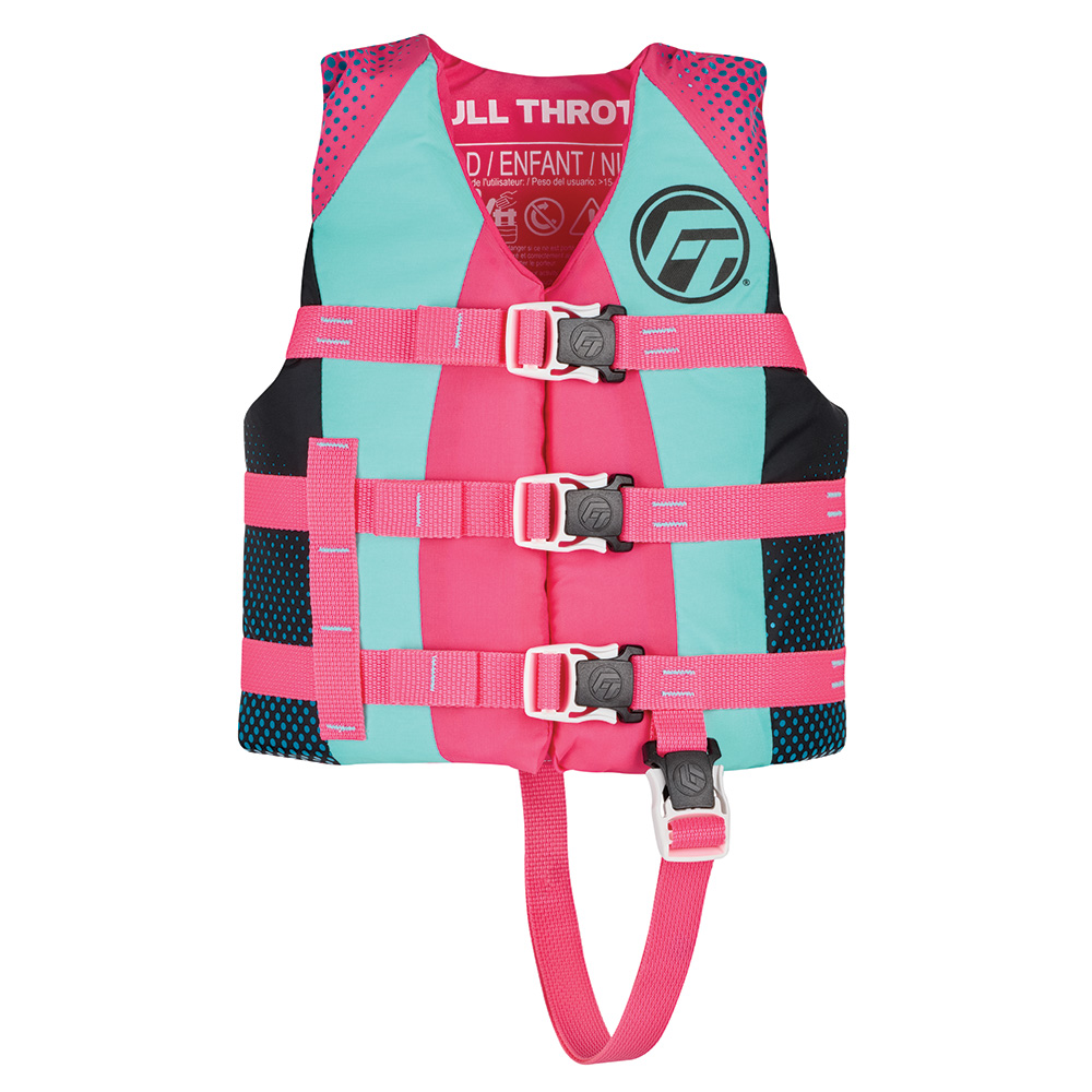 Image 1: Full Throttle Nylon Life Jacket - Child - Pink