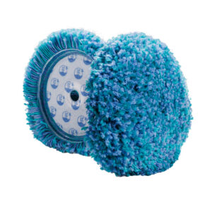 Image 1: Lake Country Marine Blue/Teal Medium Cut Wool Pad - 7.5" x 1.5"