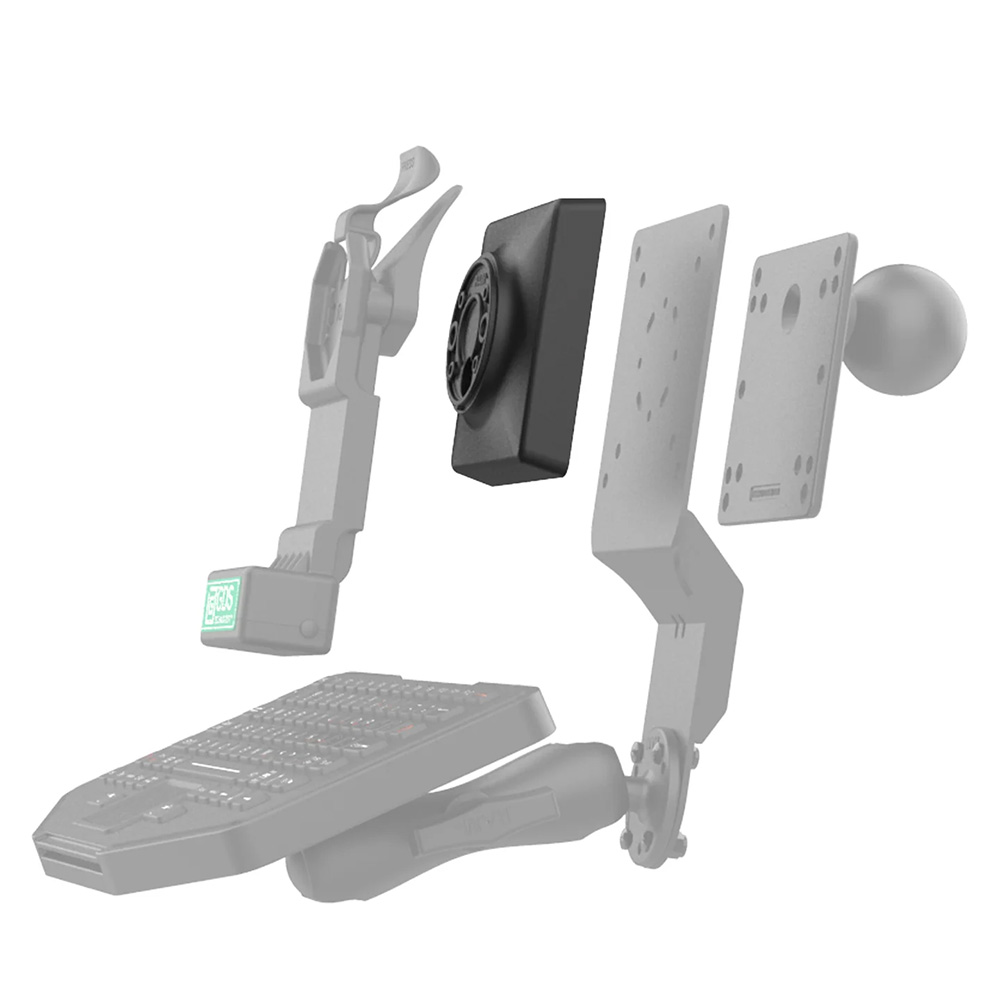 Image 2: Ram Mount RAM® 100mm & 75mm VESA to AMPS Hole Pattern Adapter Plate